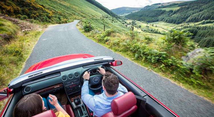 Irland Mietwagen Cabrio Glenmacnass